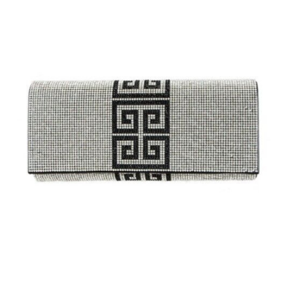 Silver Designer Style Rounded Clutch